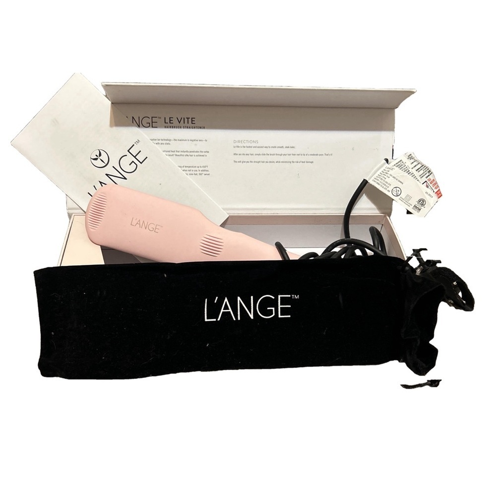 L'ange Le Vite Thermal Active Sleek Hairbrush Blush Hair Straightener Brush